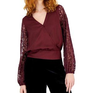 NWOT INC International Concepts Women's Tops Inc Silky Lace Blouse  size M